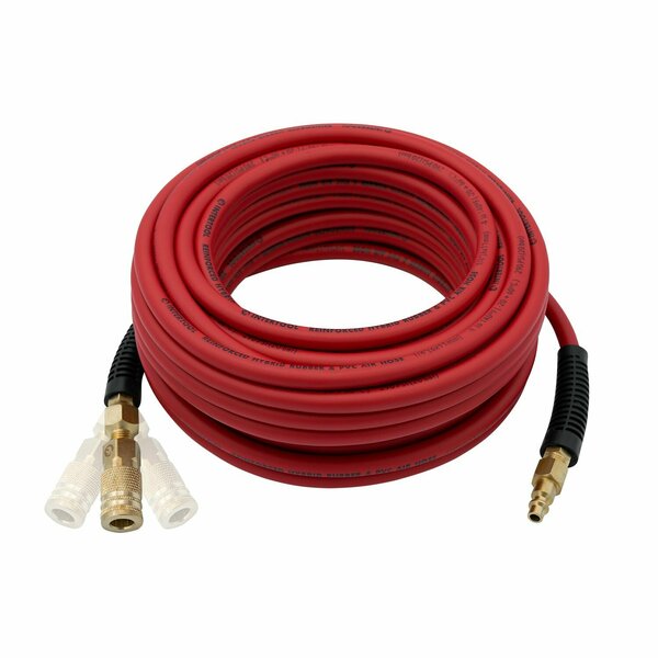 Intertool Hybrid Air Hose, 50 ft. x 1/4 in., Red PT08-1762